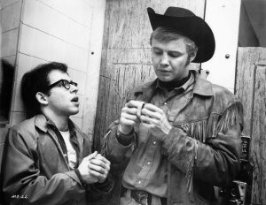 Bob Balaban and Jon Voight in a scene in Midnight Cowboy.